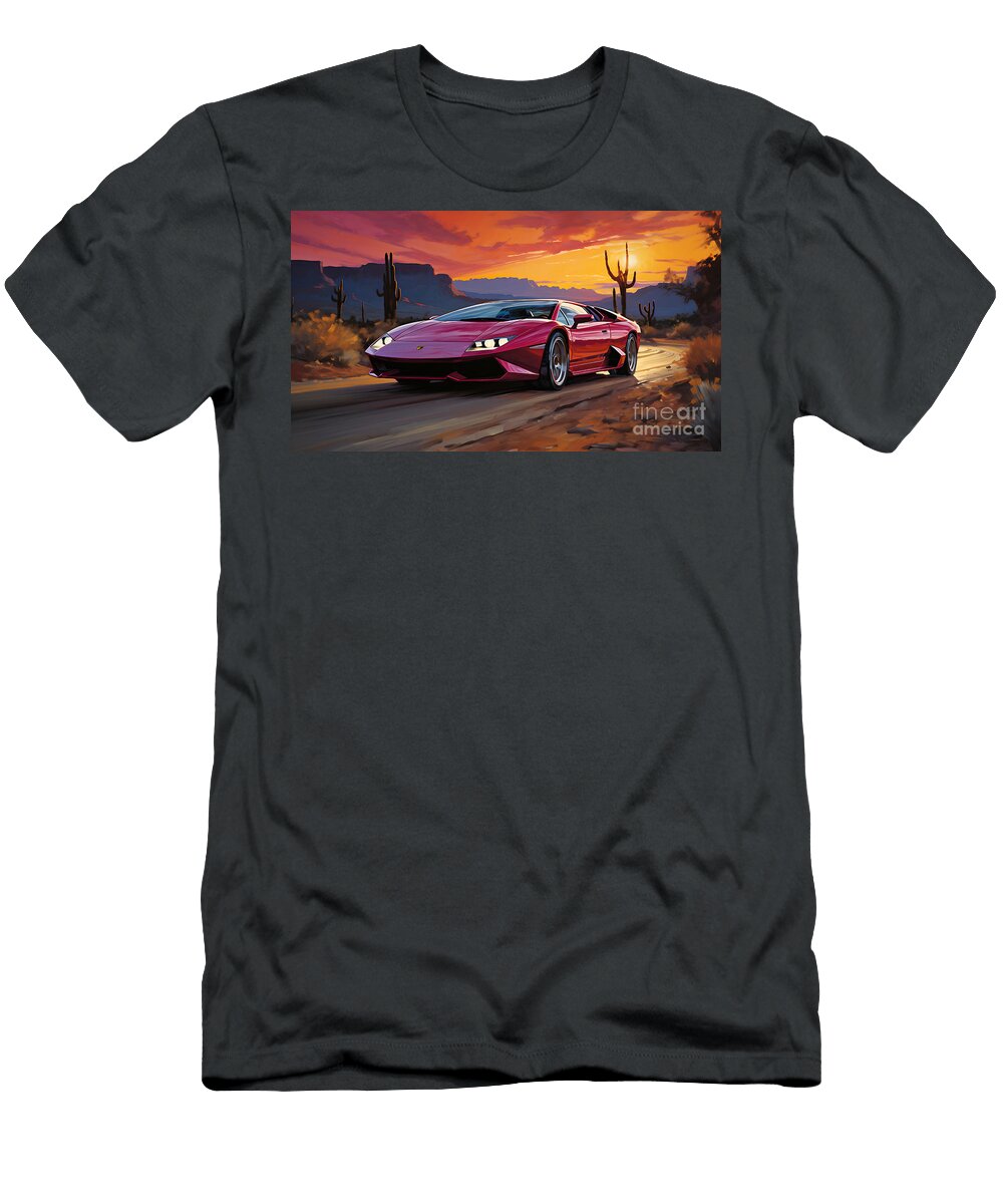 1 1988 Lamborghini Diablo 57l V12 Supercar Stun By Asar Studios Celestial Images T-Shirt