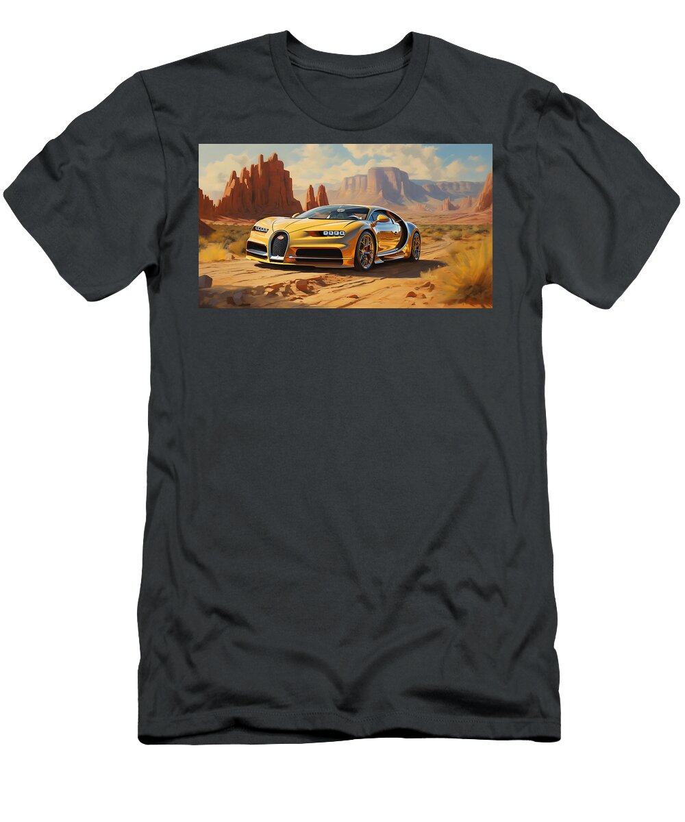 1 2016 Bugatti Chiron 80l W16 Quad Turbocharged By Asar Studios Celestial Images T-Shirt