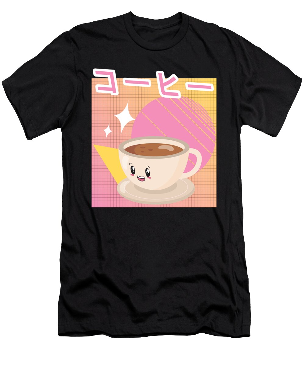 1 90s Kawaii Japanese Pink Cooffee Milk Gifts Fuzius T-Shirt