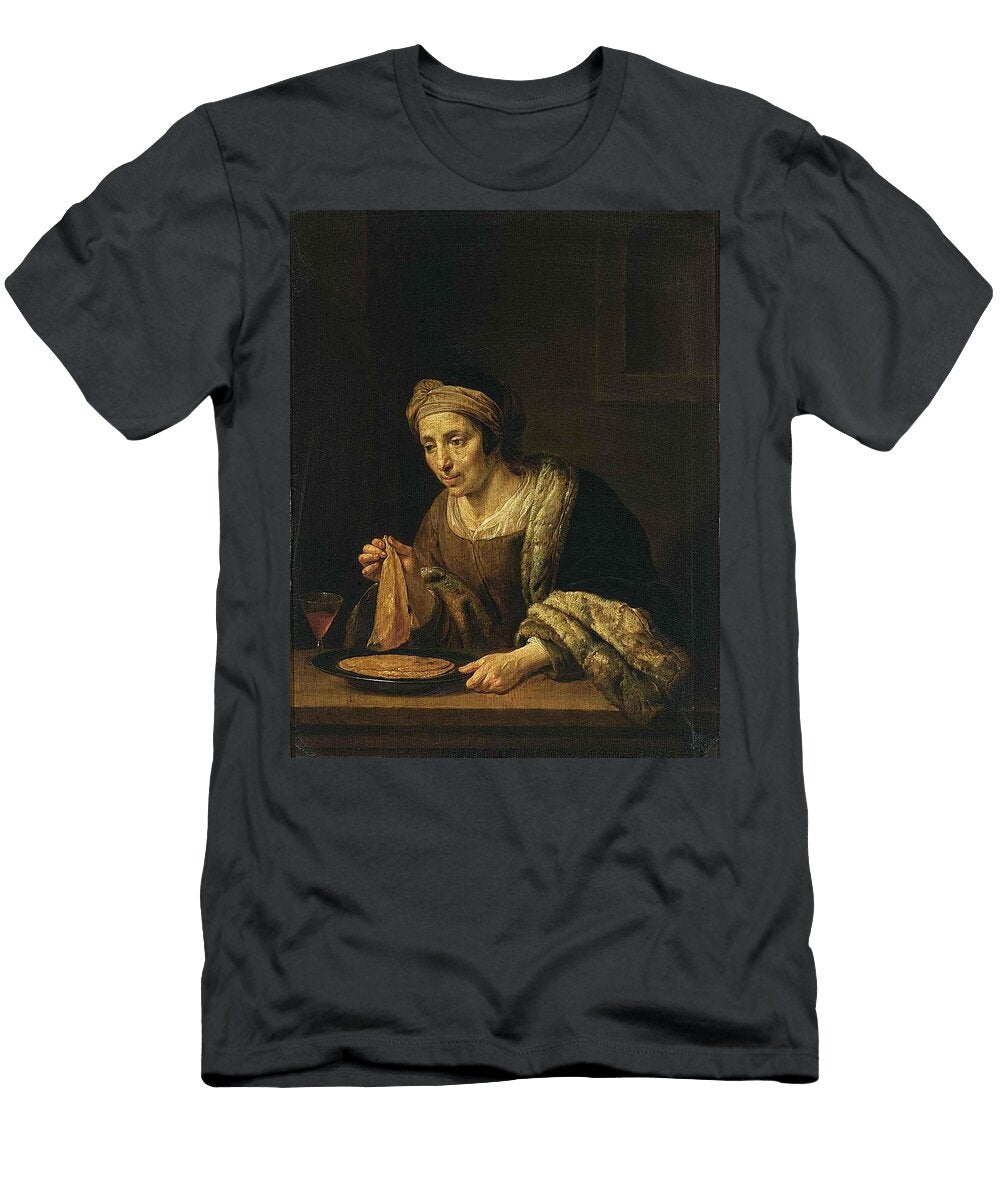 1 a Woman Holding Pancakes Jan Van Bijlert T-Shirt