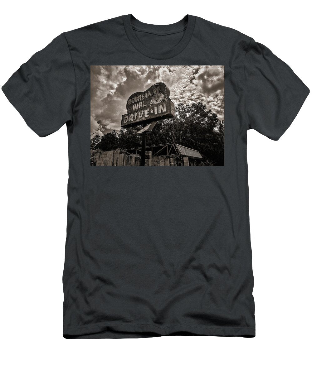 1 Abandoned Georgia Girl Drive in Black and White Matt Richardson T-Shirt