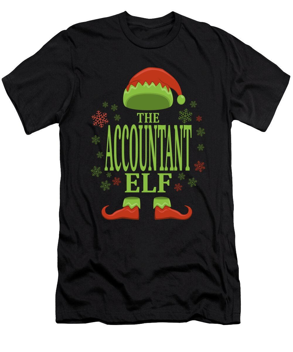 1 Accountant Christmas Elf Manuel Schmucker T-Shirt
