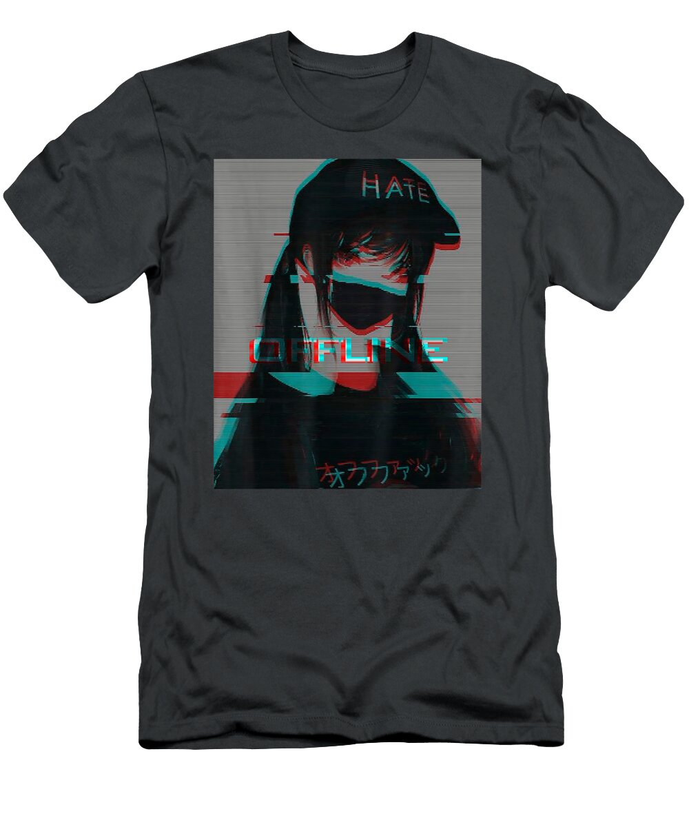 1 Aesthetic Vaporwave Japanese Futurism Anime Retro Hentai Ifran Anaken T-Shirt