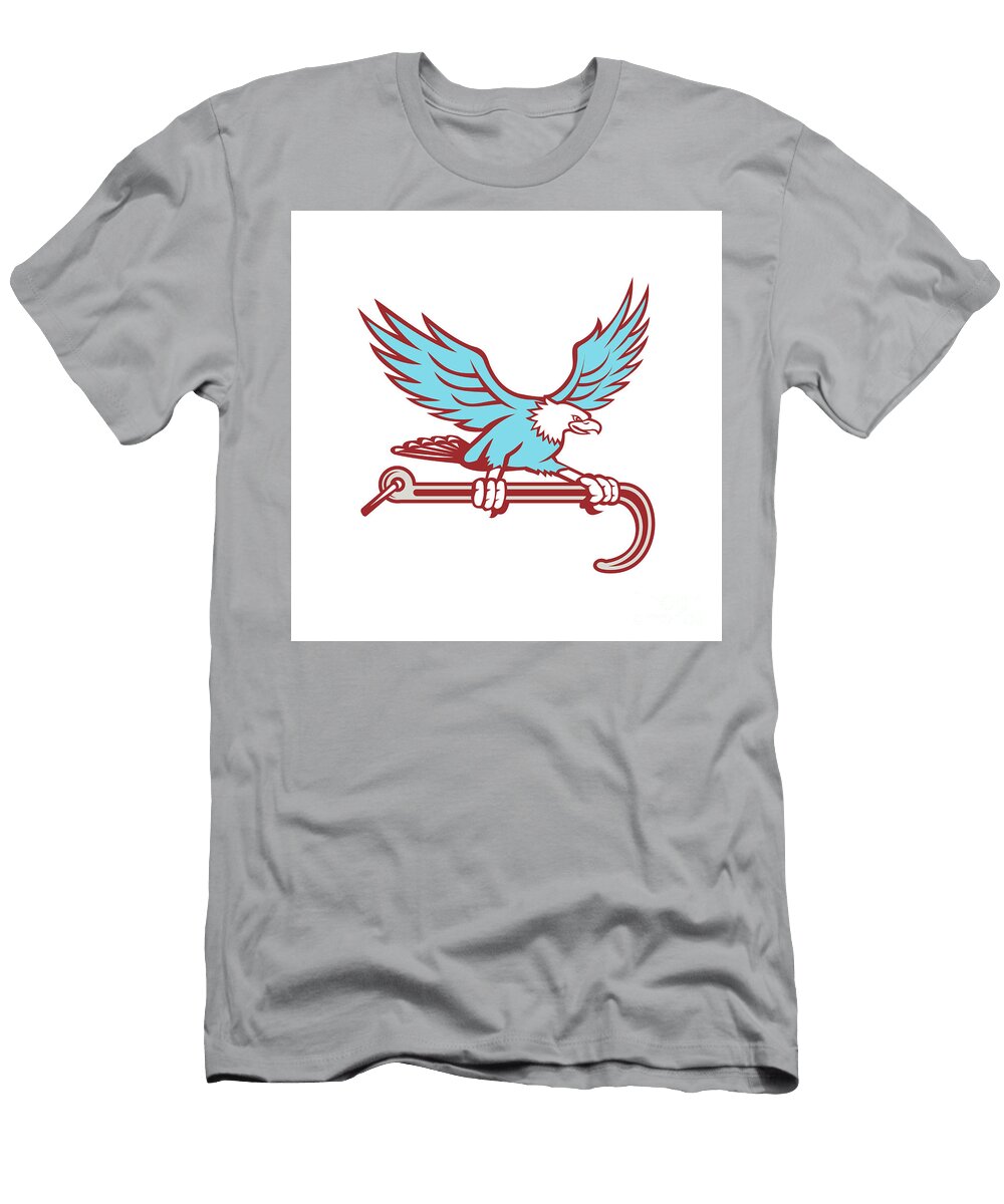 1 American Eagle Clutching Towing J Hook Retro Aloysius Patrimonio T-Shirt