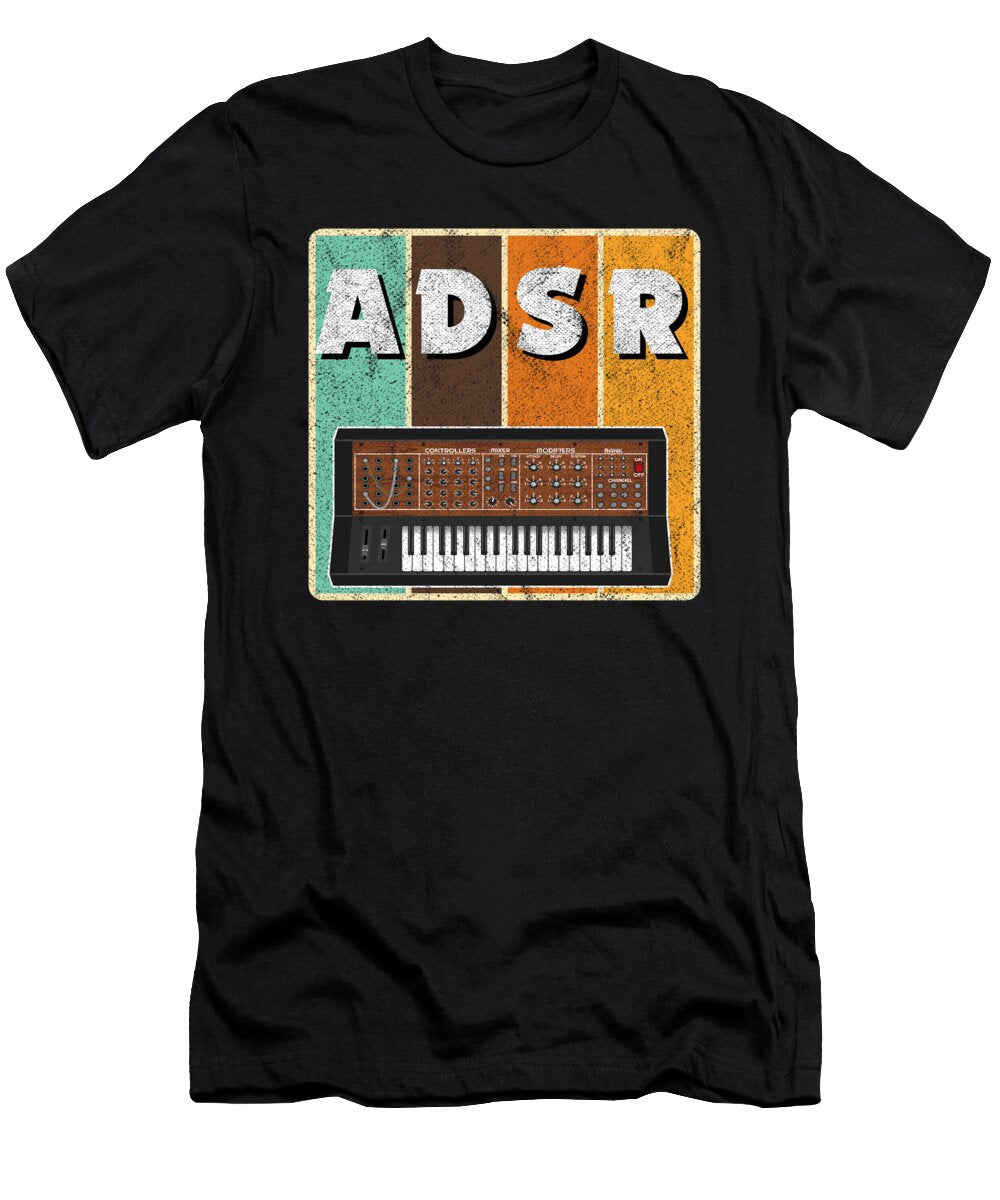 1 Analog Modular Synthesizer Adsr Vintage Retro Gift Lisa Stronzi T-Shirt