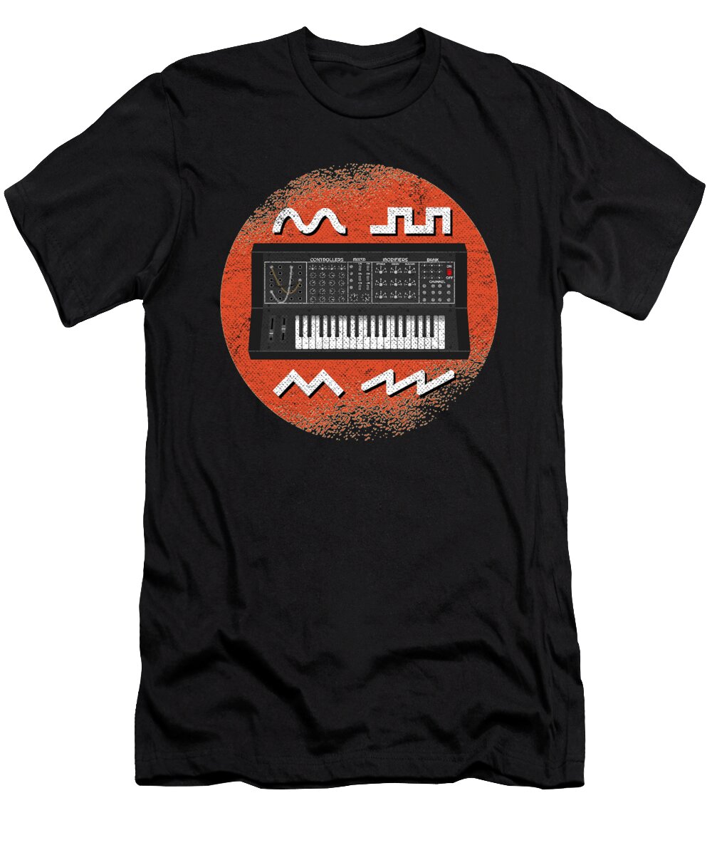 1 Analog Retro Synthesizer Envelope Waveforms Synths Lisa Stronzi T-Shirt
