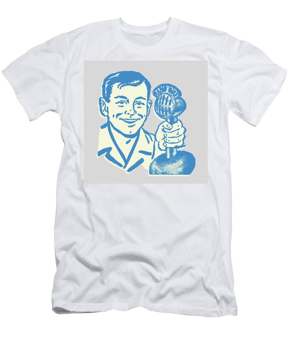 1 Announcer At Radio Mike Csa Images T-Shirt