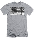 1 Argyle Park Looking East with Shoveled Snow Path Around the Lake David Wood T-Shirt