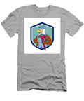 1 Bald Eagle Plumber Monkey Wrench Crest Cartoon Aloysius Patrimonio T-Shirt