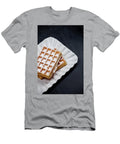 1 Belgium Waffers with Sugar Powder on Ceramic Plateon Black Board Liss Art Studio T-Shirt