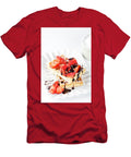 1 Belgium Waffers with Sugar Powder Strawberries and Chocolate on Liss Art Studio T-Shirt