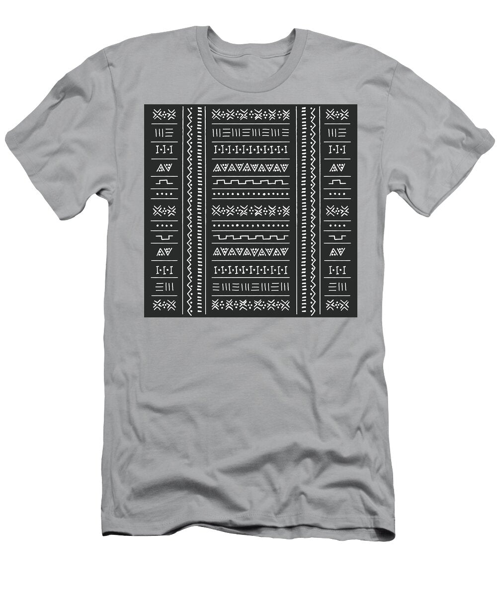 1 Black and White Tribal Ethnic Pattern with Geometric Elements T Jelena Obradovic T-Shirt