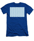 1 Blue and White Chevron Rhombus Arrow Pattern Petite Pattern Minimal Graphic Designs T-Shirt