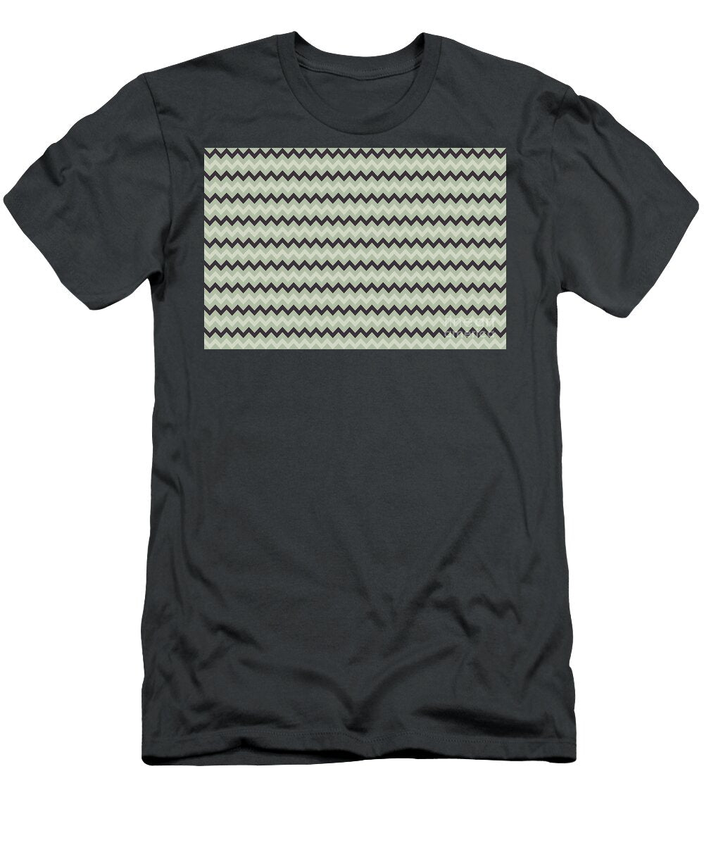 1 Blue Green Beige Green Chevron Pattern Petite Patterns T-Shirt
