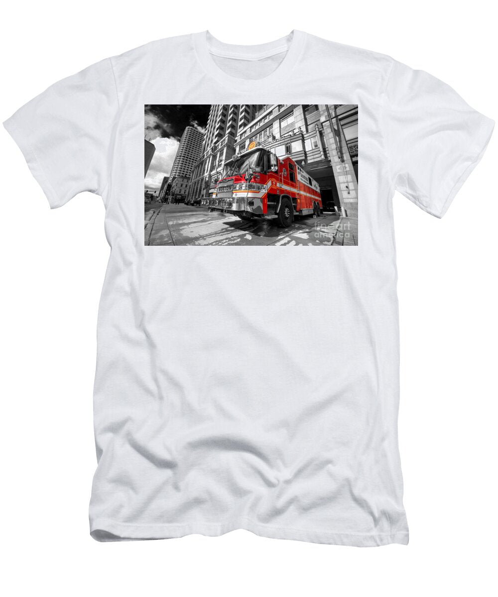 1 Boston Fire Truck Rob Hawkins T-Shirt