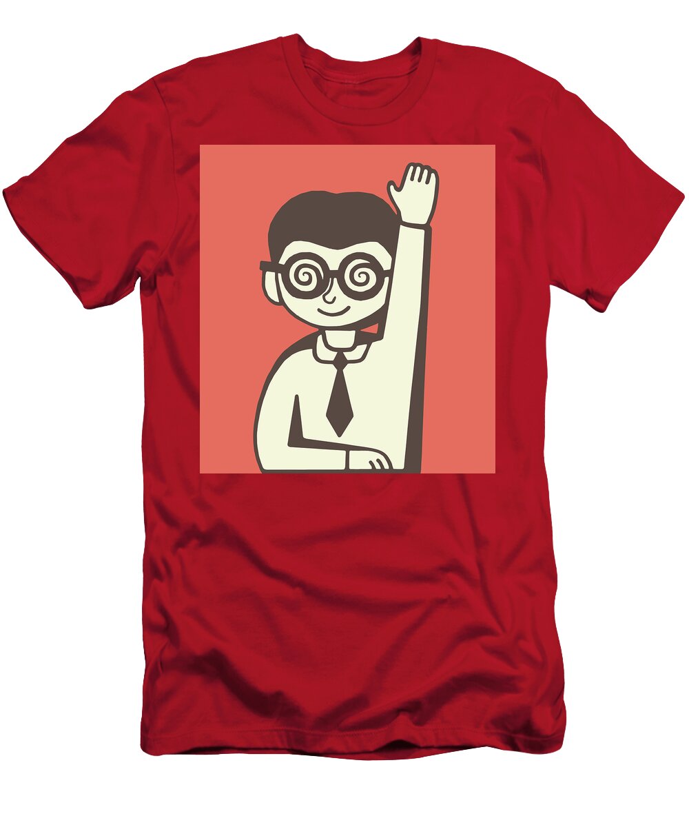 1 Boy Raising Hand Csa Images T-Shirt