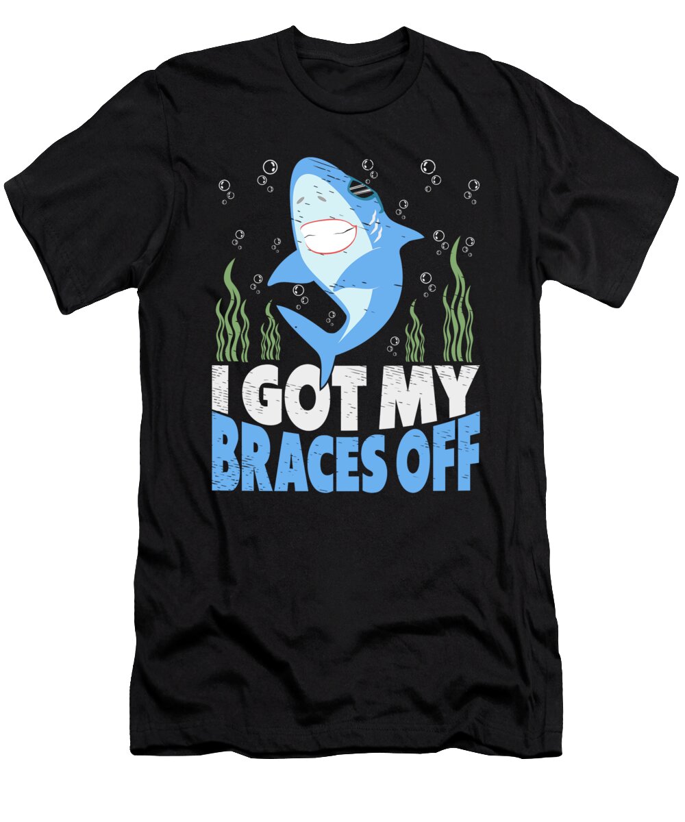 1 Braces Dentist Patient Animal Lover Dental Health Sharks Toms Store T-Shirt