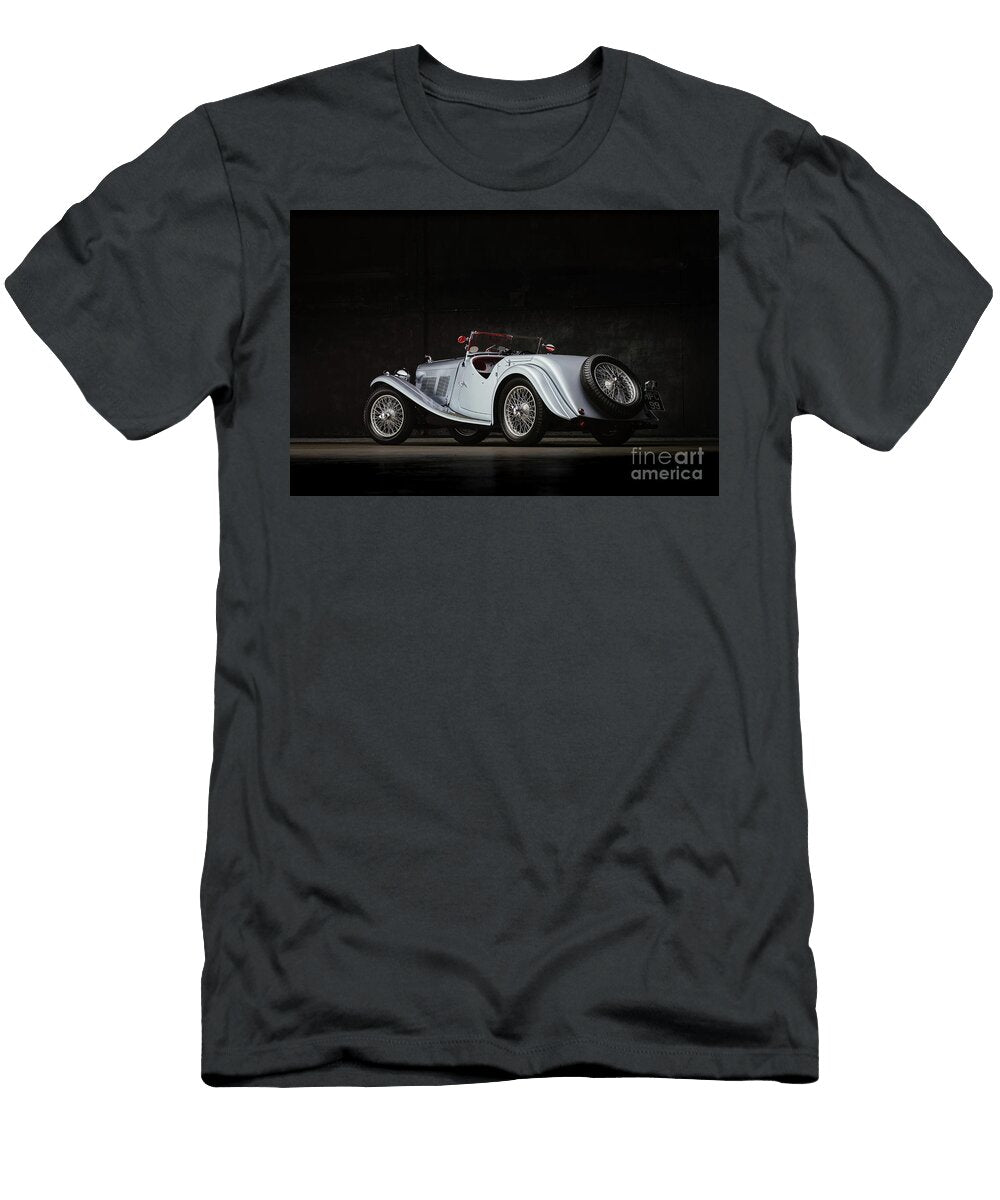 1 British Legendary Retro 2 Door Light Blue Sport Car Ac Six 16 90 Supercharged Tourer L655 1938 Vladyslav Shapovalenko T-Shirt