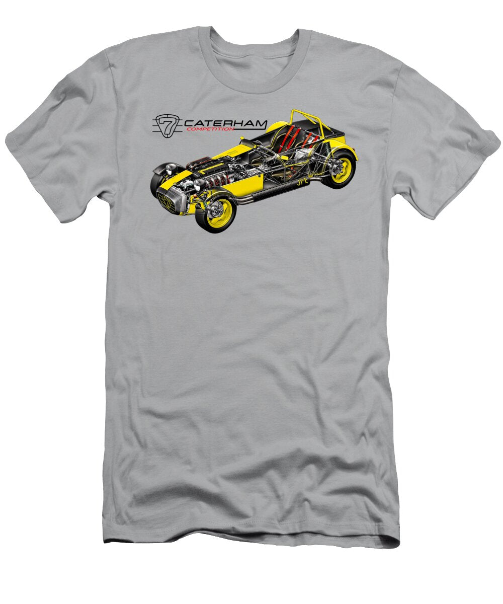1 British Lightweight Sport Car Caterham Super 7 Jpe Cutaway Automotive Art Vladyslav Shapovalenko T-Shirt