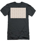1 Brown and White Chevron Rhombus Arrow Pattern Petite Pattern Minimal Graphic Designs T-Shirt