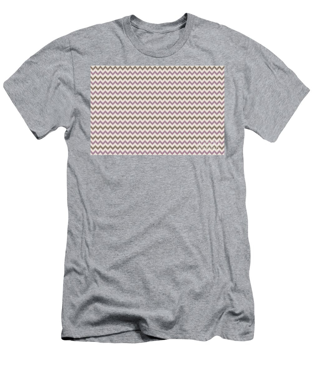 1 Brown Cream Purple Chevron Horizontal Line Pattern Petite Patterns T-Shirt