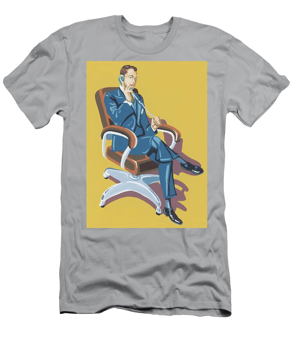 1 Businessman Sitting in a Chair Csa Images T-Shirt