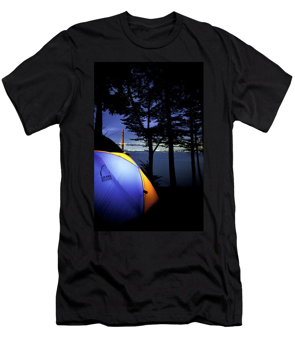 1 Camping in Kirby Cove Golden Gate Justin Bailie T-Shirt