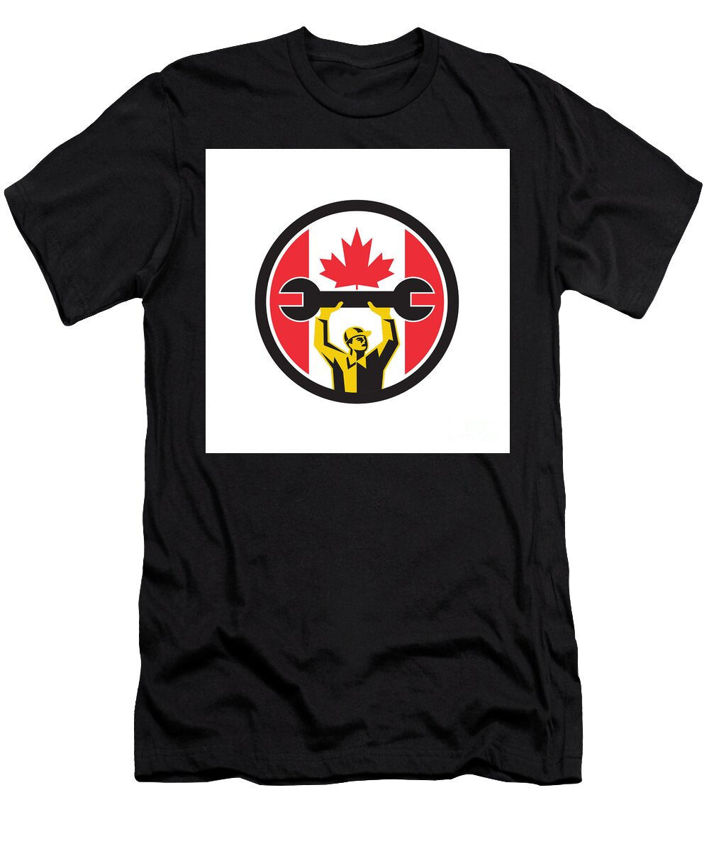 1 Canadian Mechanic Canada Flag Icon Aloysius Patrimonio T-Shirt