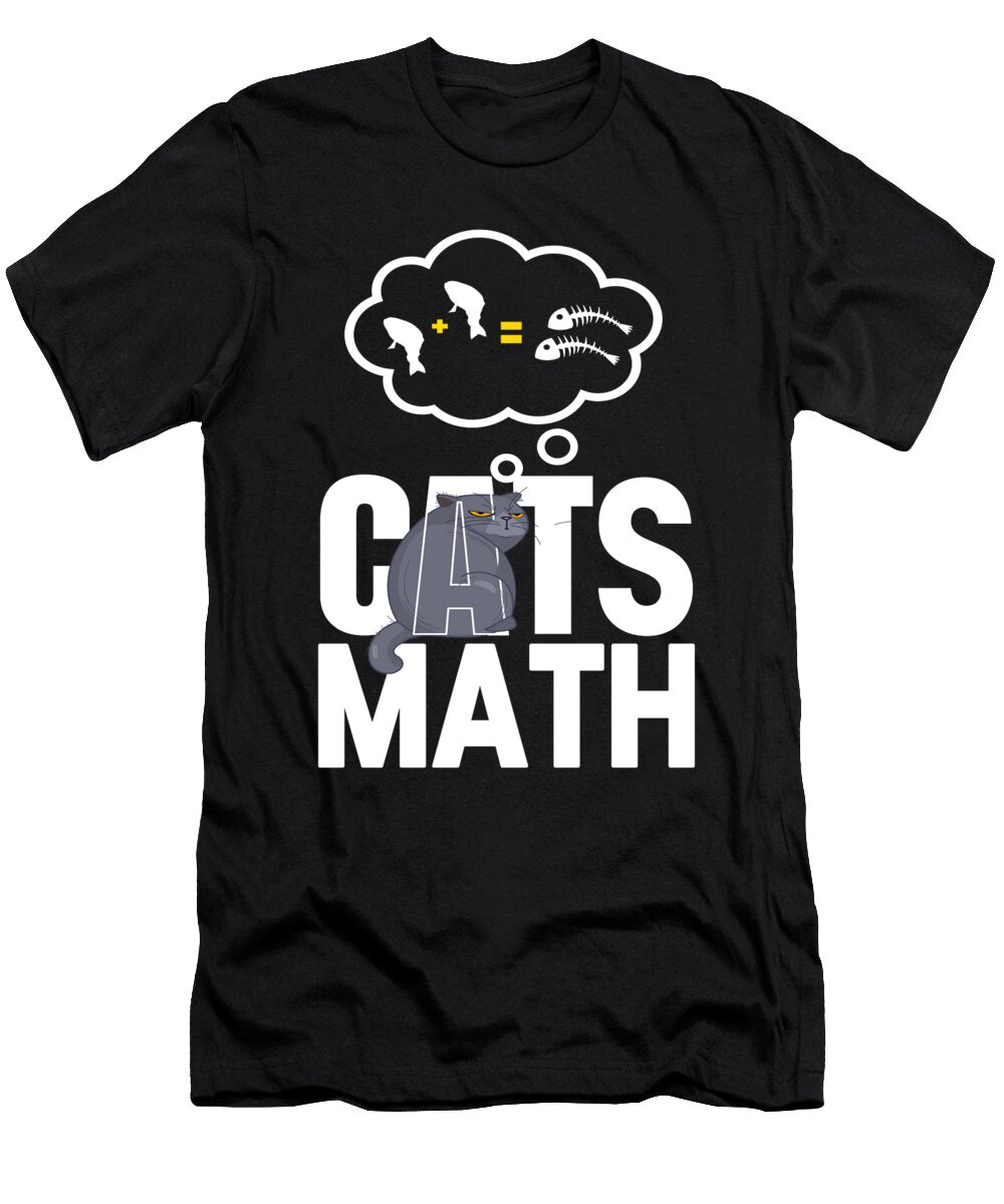 1 Cats Math Maths Physics Fish Cats Kitten Moon T-Shirt