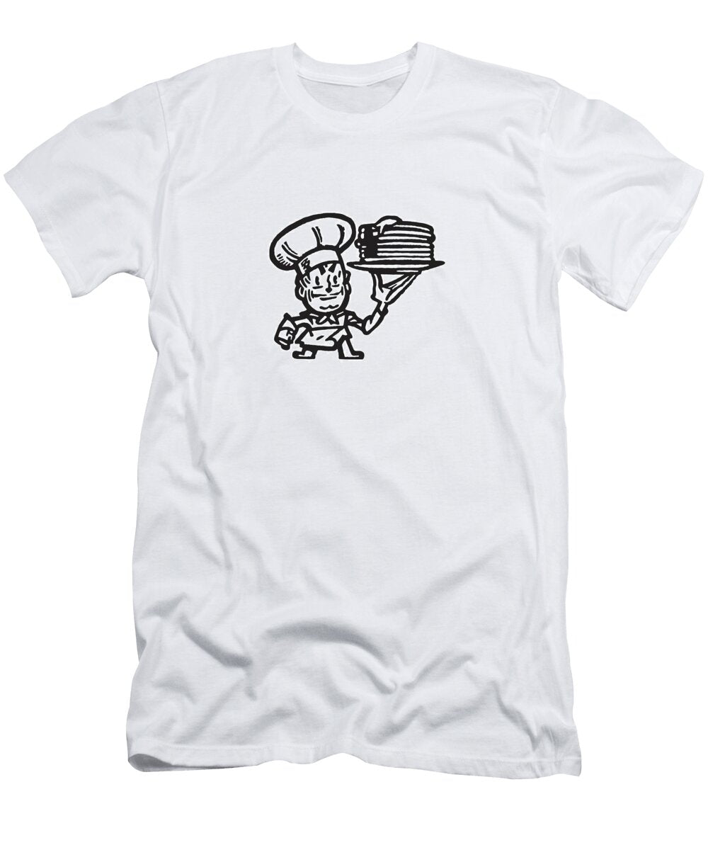 1 Chef with Plate of Pancakes Csa Images T-Shirt