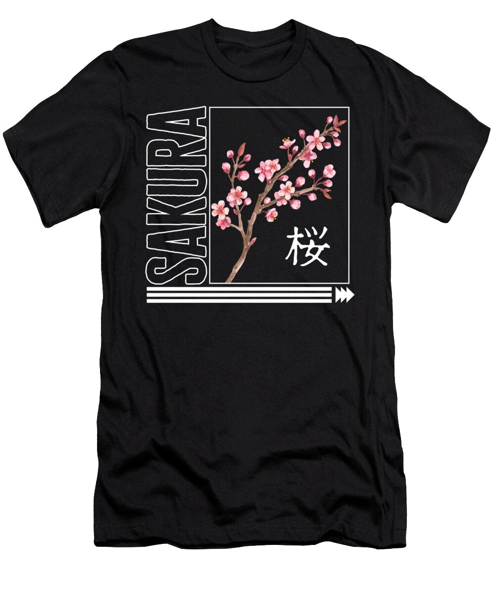 1 Cherry Blossom Sakura Kawaii Pop Culture Cherry Blossom Festival Japanese Character Art Pink Flower Gift Sifou Store T-Shirt