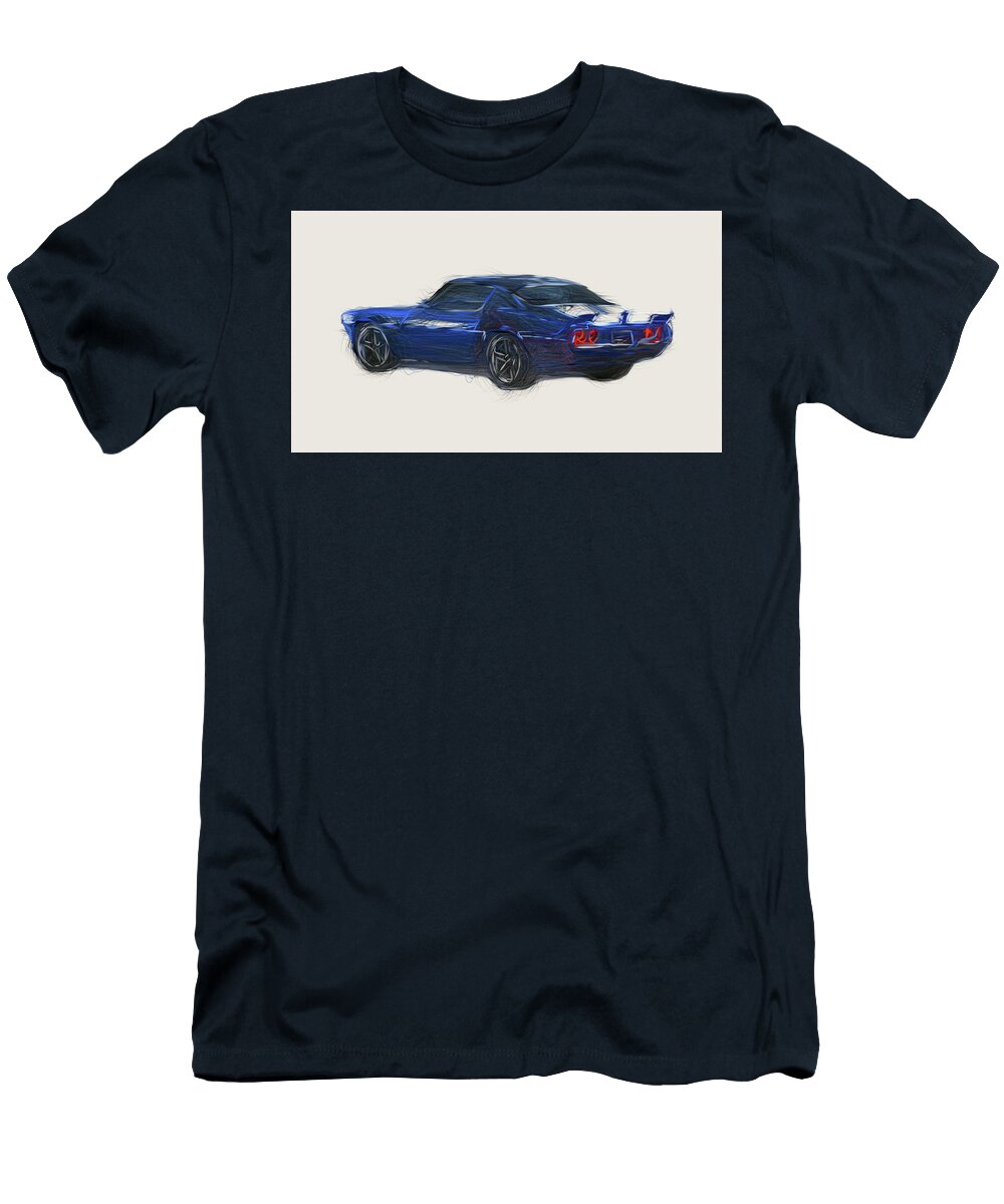 1 Chevrolet Camaro Rs Supercharged Lt4 Concept Car Drawing Carstoon Concept T-Shirt