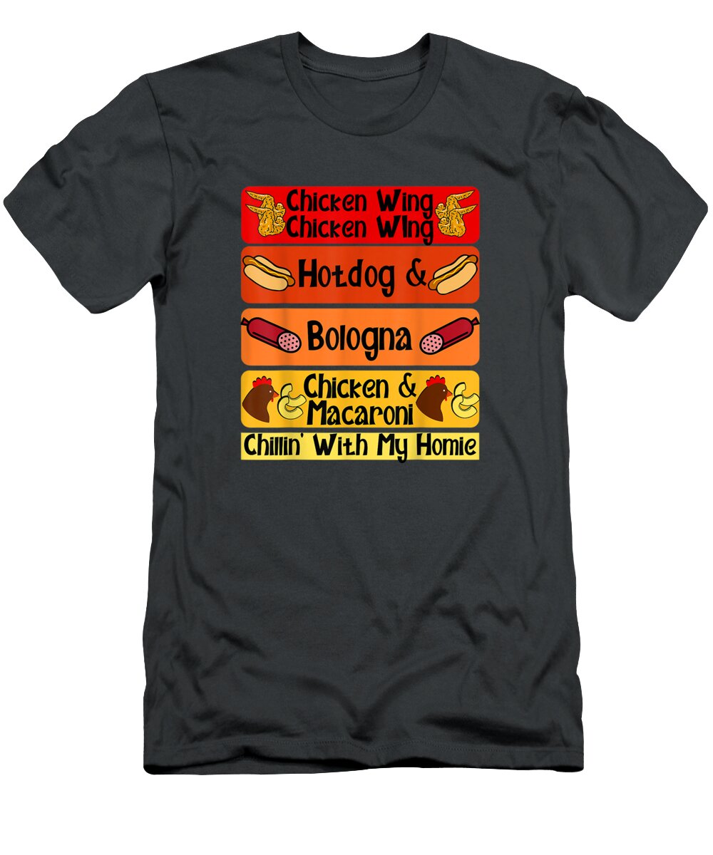 1 Chicken Wing Chicken Wing Hotdog Bolognaong Black T-Shirt
