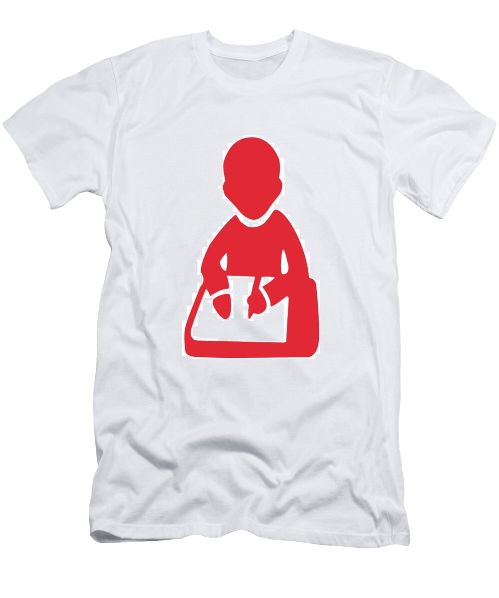 1 Child Sitting At Desk Csa Images T-Shirt