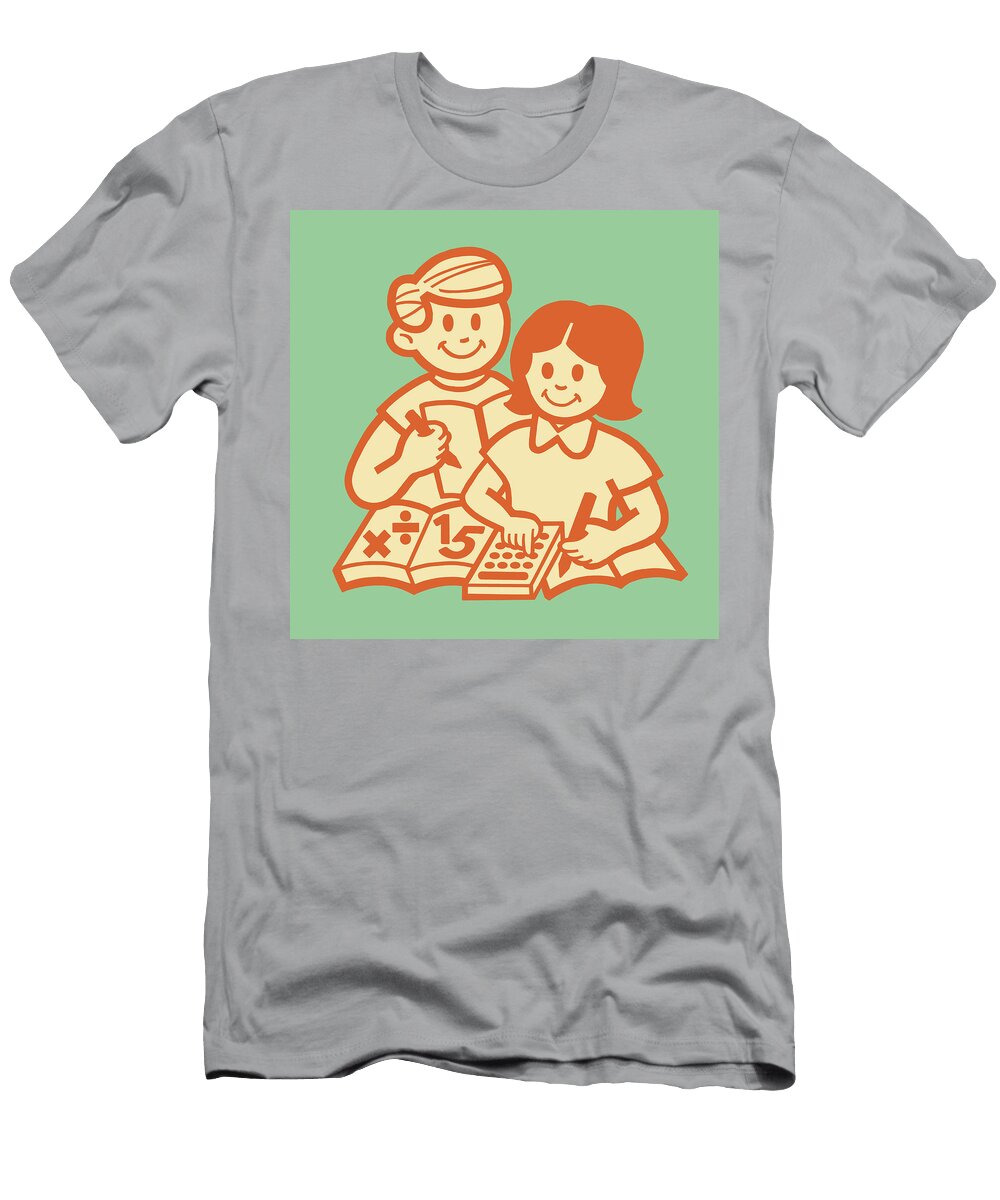 1 Children Doing Math Homework Csa Images T-Shirt