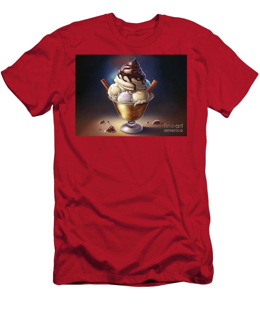 1 Chocolate and Vanilla Ice Cream Cup Benny Marty T-Shirt