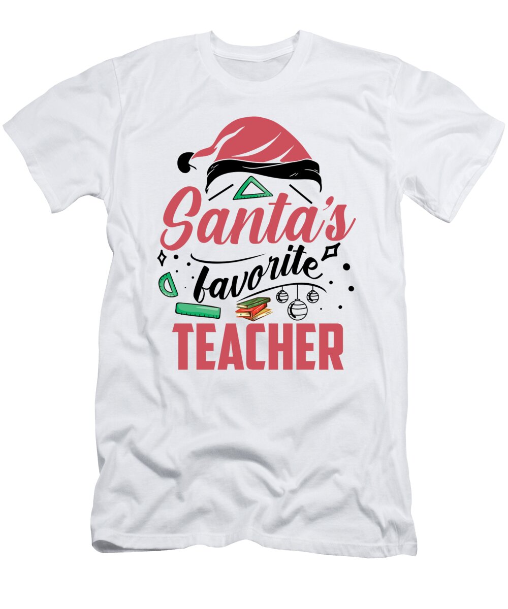 1 Christmas Teacher Educator Santas Favorite Teacher Florian Dold Art T-Shirt