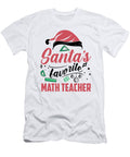 1 Christmas Teacher Santas Favorite Math Teacher Florian Dold Art T-Shirt