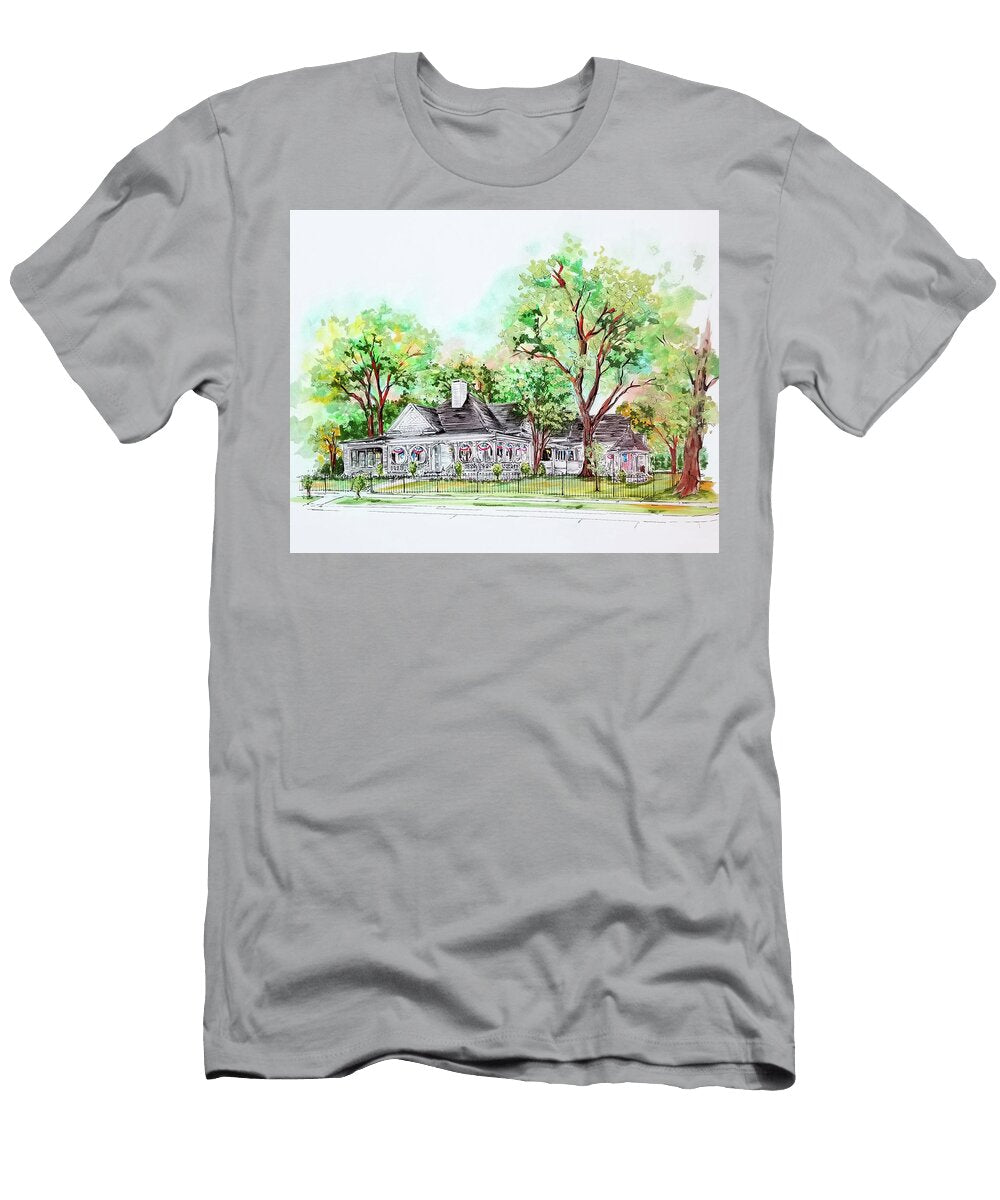 1 Circle House 504 West Virginia Street Mckinney Painting Kim Guthrie T-Shirt
