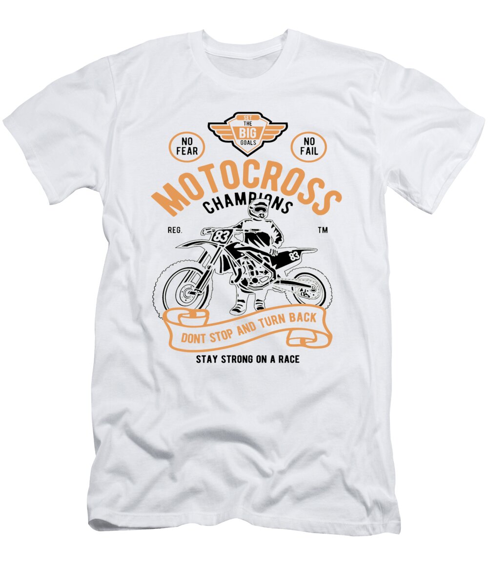 1 Classic Motorcross Champion Custom Motor Bike Florian Dold Art T-Shirt