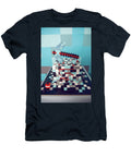 1 Close Up View Square Minecraft Cake Made of Pixels and Pickaxe on Top Birthday 5 Years Old Baby Boy Elena Saulich T-Shirt
