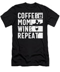 1 Coffee Mom Wine Repeat Sweet Birdie Studio T-Shirt