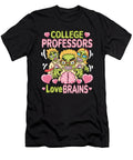 1 College Professor Brains Halloween Zombie Zimstarus T-Shirt