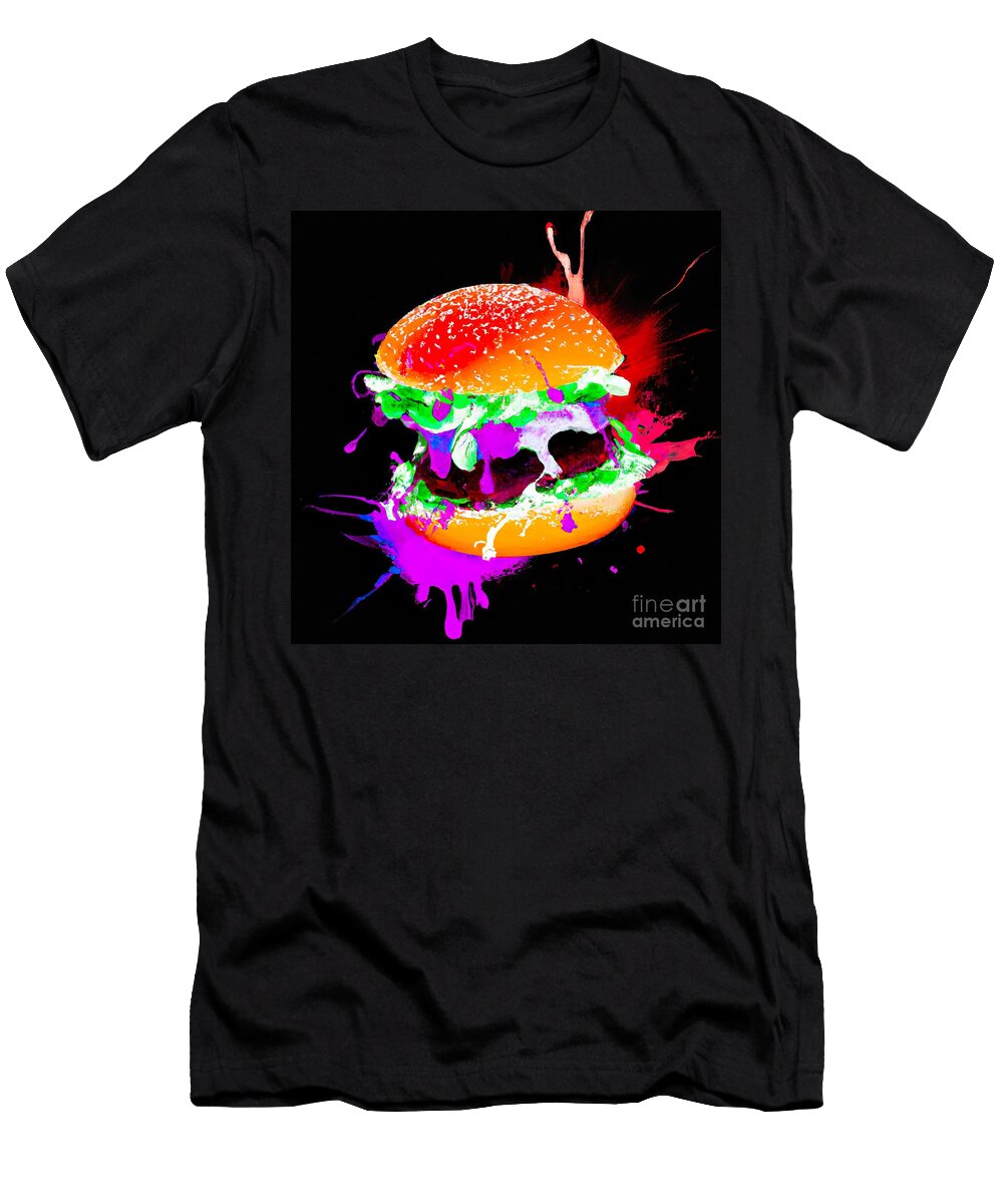1 Colored Burger Besas Designs T-Shirt
