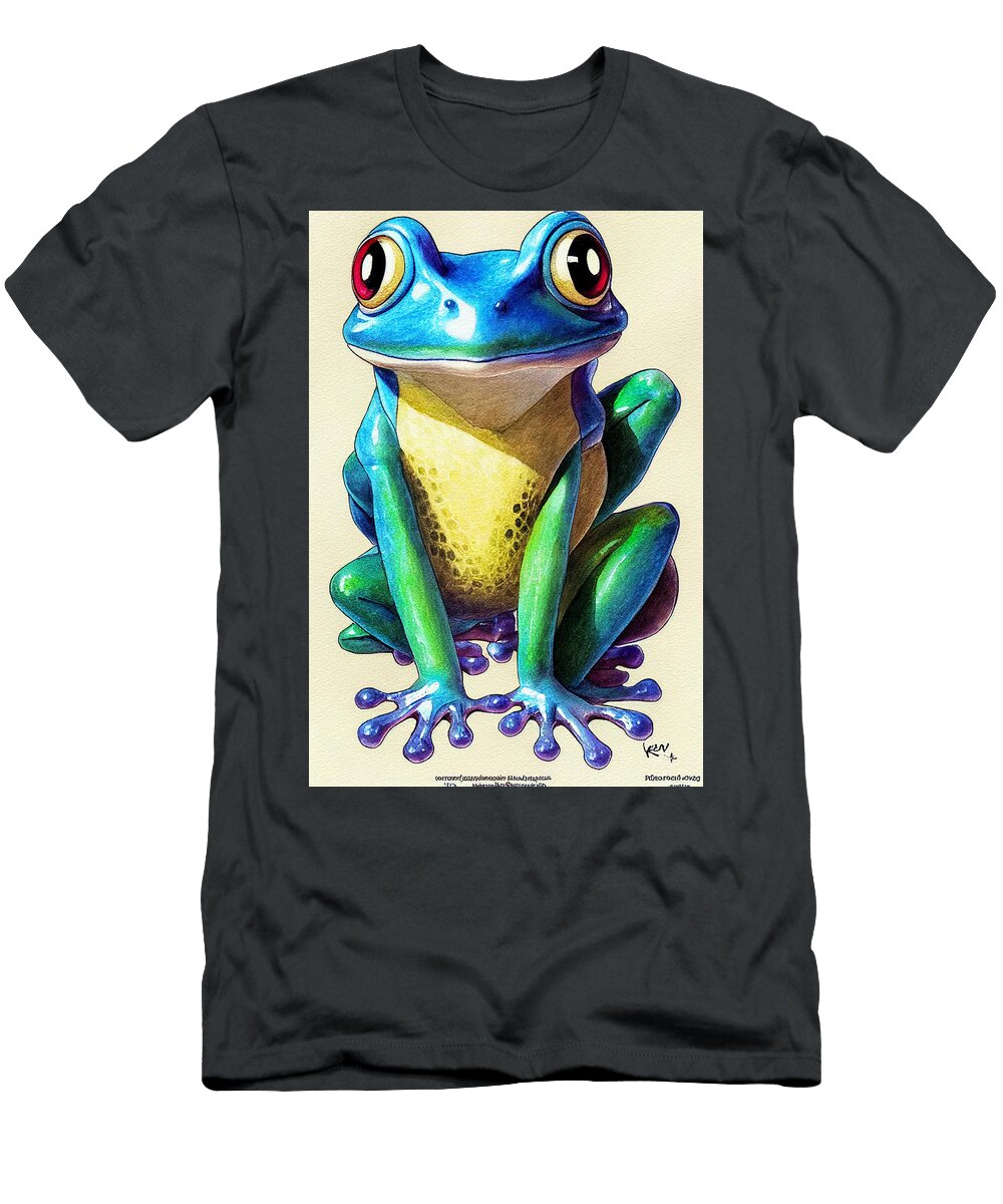 1 Colorful Frog Pokemon Drawn By Ken Sugimori Pen and Wat 66fe8ffe 188b 4b4f B65f 5d6ec7 Motionage Designs T-Shirt