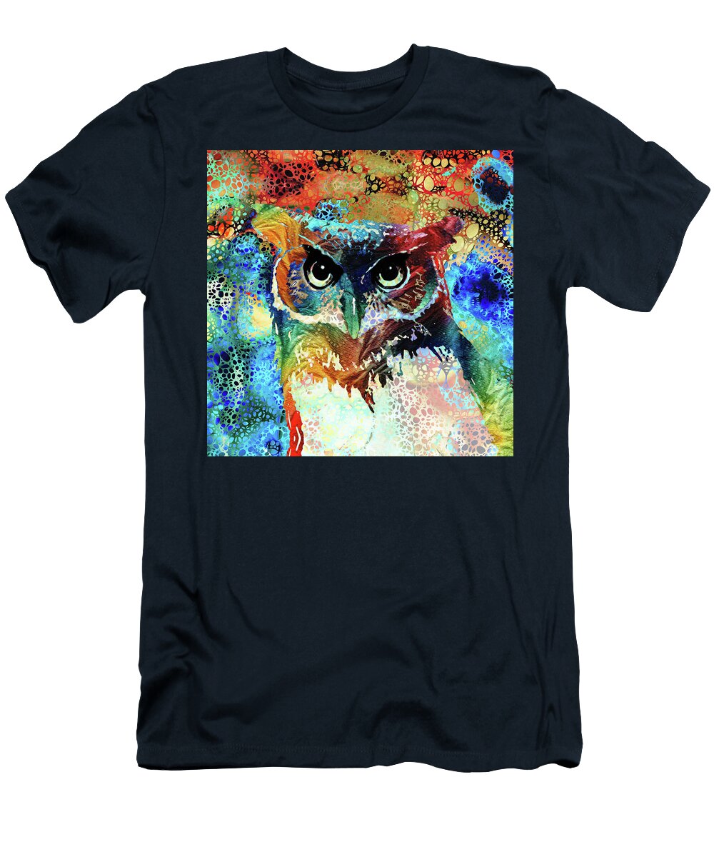 1 Colorful Owl Art Hidden Gem Sharon Cummings Sharon Cummings T-Shirt