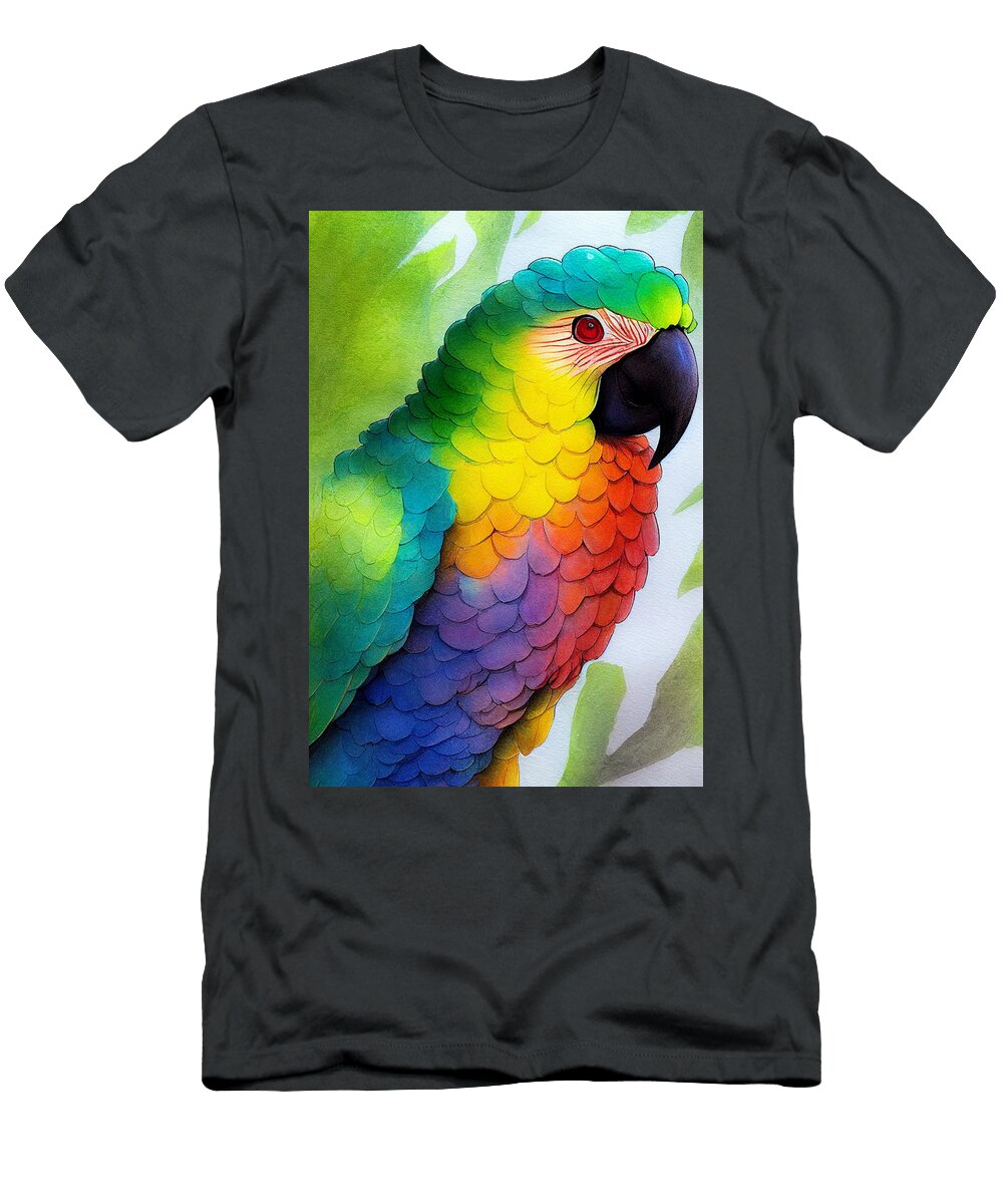 1 Colorful Parrot Pokemon Drawn By Ken Sugimori Pen and W Ac11b514 4fcf 446a A62b A88a2e Motionage Designs T-Shirt