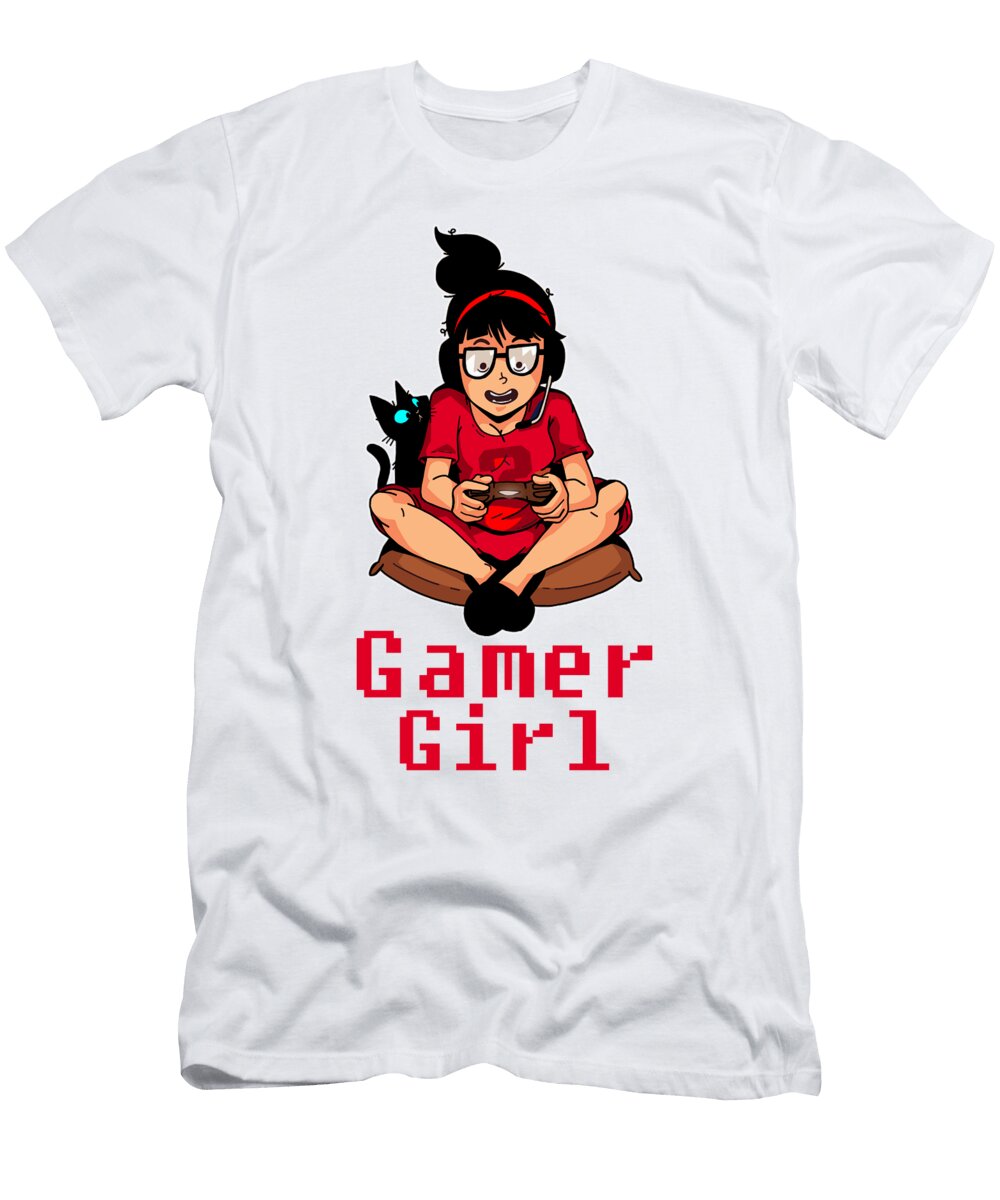 1 Cool Gamer Girl Gamer Gift Idea Benjamin Burkert T-Shirt