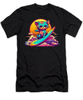 1 Cool Retro Surfing Cat Sweet Birdie Studio T-Shirt