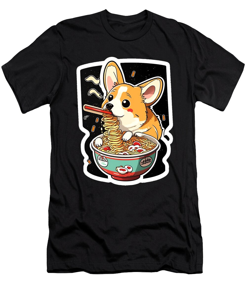 1 Corgi Eat Ramen Bryan R Arnold T-Shirt